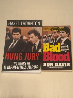 Hung Jury (Hazel Thornton) & Bad Blood (Don Davis) Paperback Menendez Book Set
